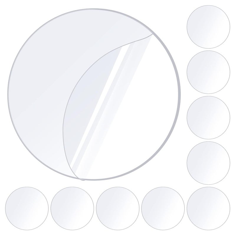 ZOMPAGO 10PCS Heavy Duty Double Sided Adhesive Mounting Circle Tape- Waterproof,Strong Adhesion,Clear, High Strength,No Residue Removability for Hanging,Wall Mounting, Home Decor,Adhesive for Shower - Image 1